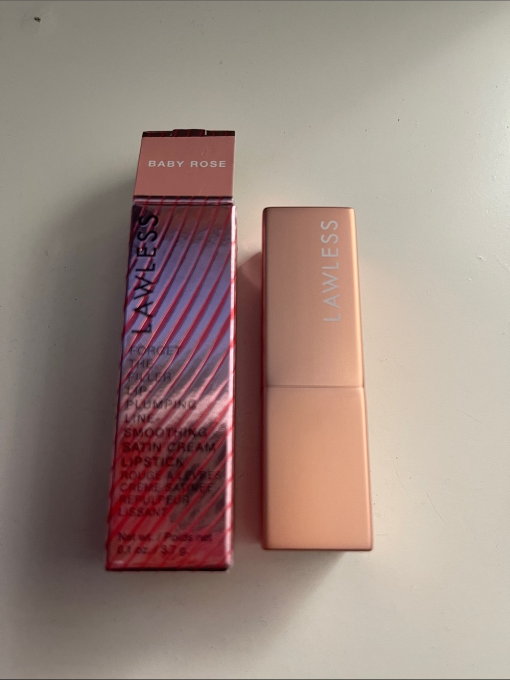 LAWLESS Baby Rose Satin Cream Lipstick - Soft Pink
